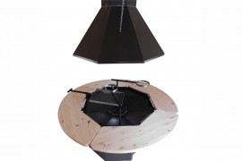 "Premium" 8-corner Grill and Chimney set