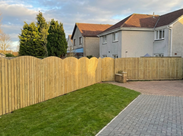 Slat Straight and Scalloped Garden Fencing